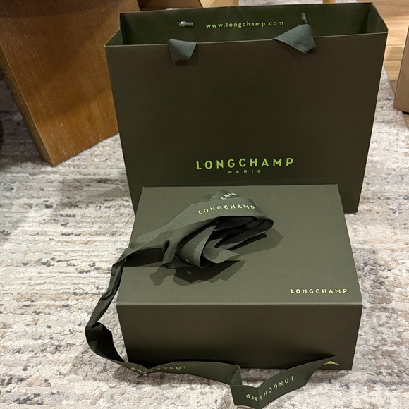 LongChamp Olive Green Box and Bag Set - Picture 4 of 4